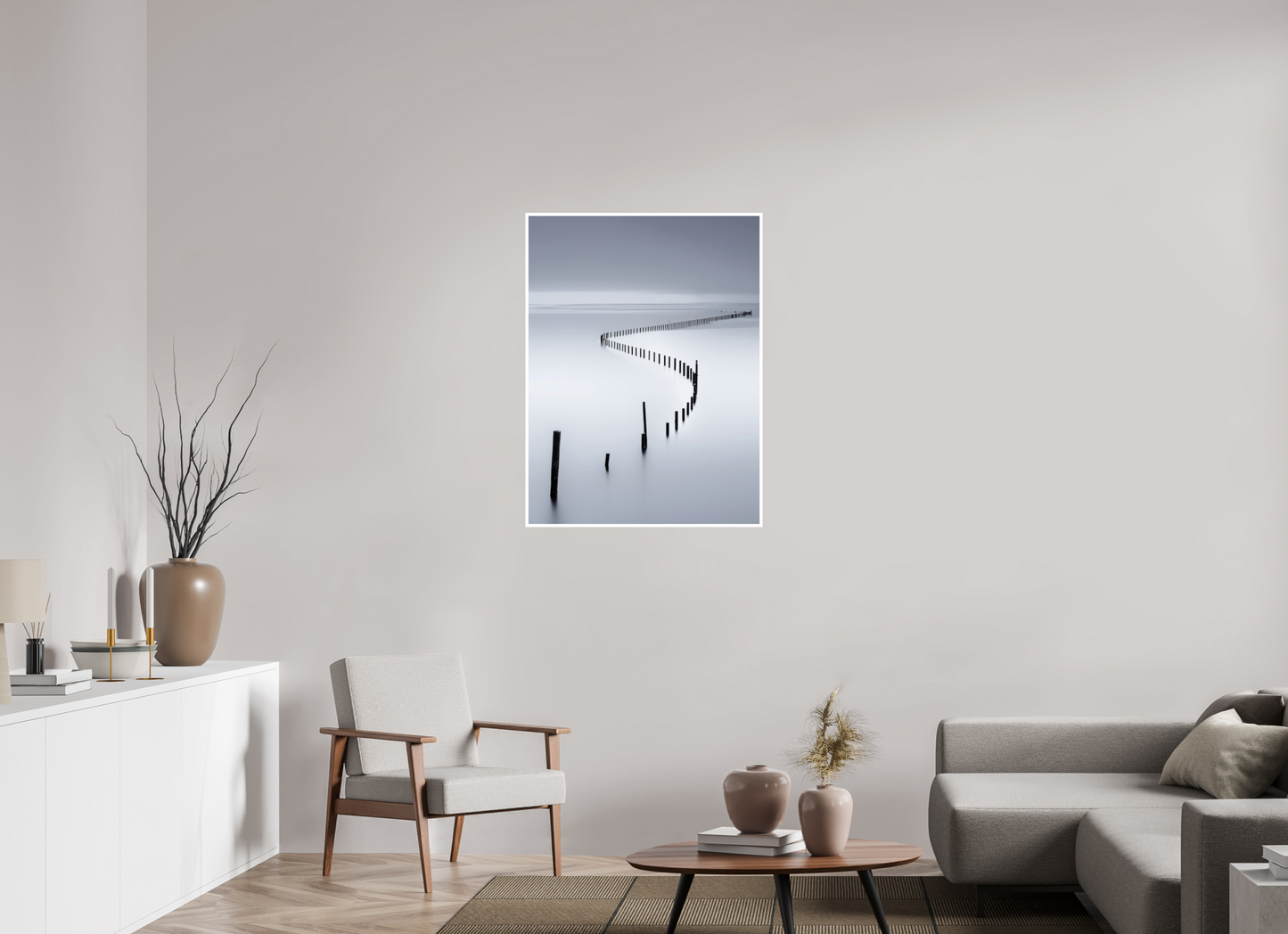 75 x 100 cm, Fine Art Print Hahnemühle Baryta Lichtweg im Watt