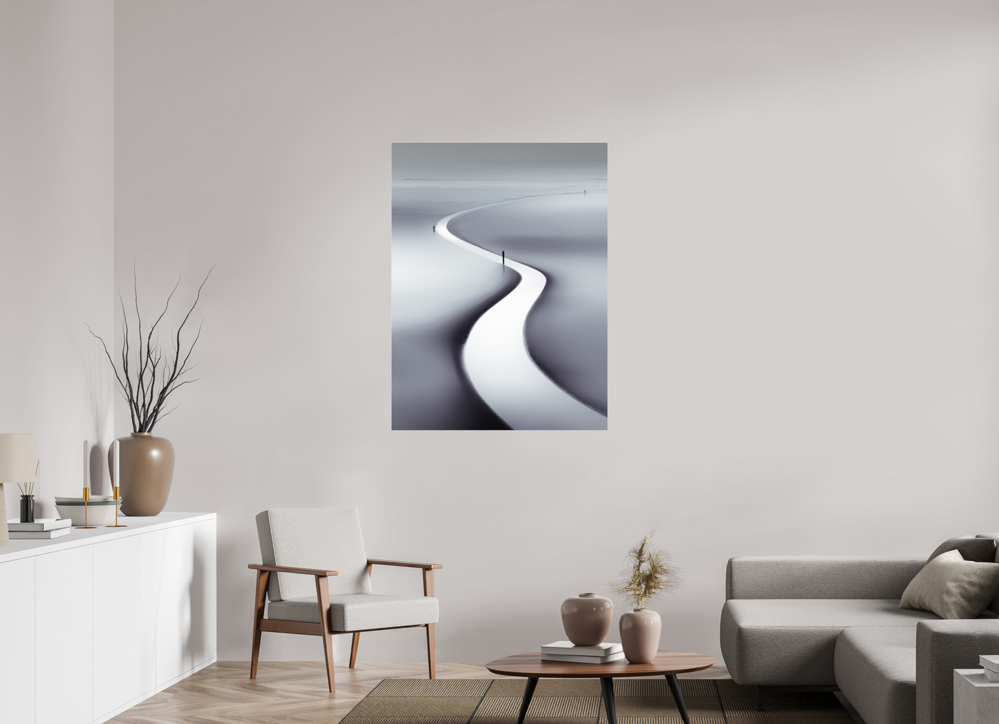90 x 120 cm, Acrylglas glänzend standard Wattenmeer-103
