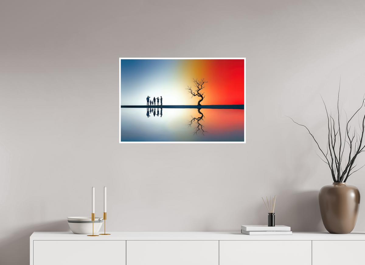 75 x 50 cm, Fine Art Print Hahnemühle Baryta Begegnung am stillen Meer—Wandkunst, Fine Art Print, Leinwand, Acryldruck, Alu-Dibond