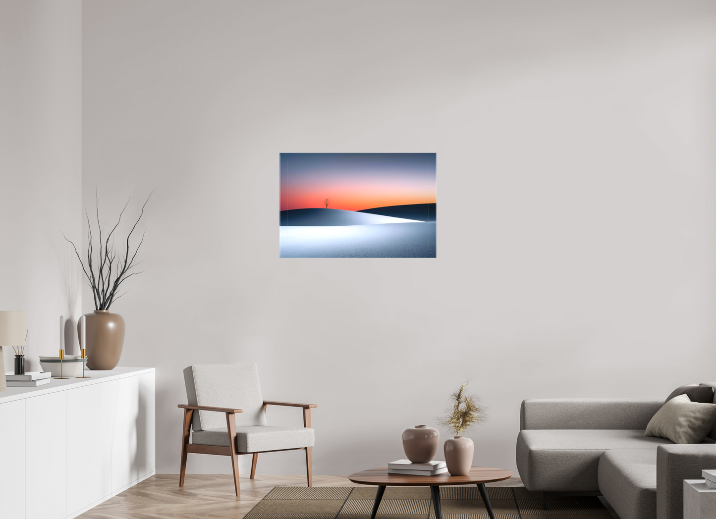 90 x 60 cm, Leinwand glänzend Kälte und Glut