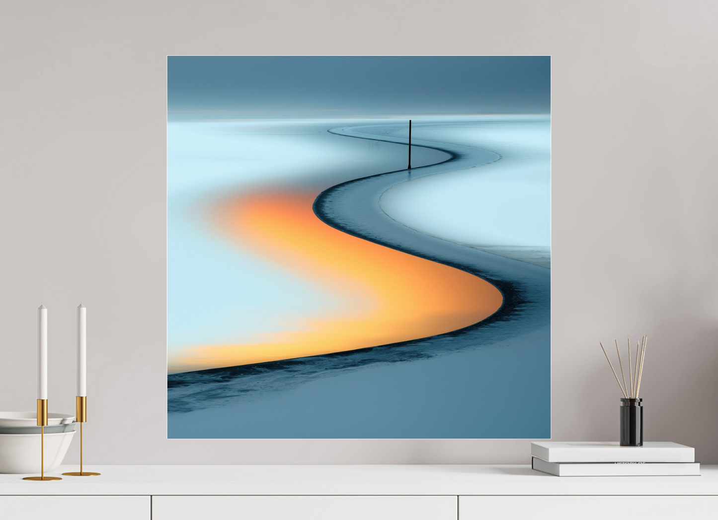 60 x 60 cm, Acrylglas glänzend standard Goldener Priel