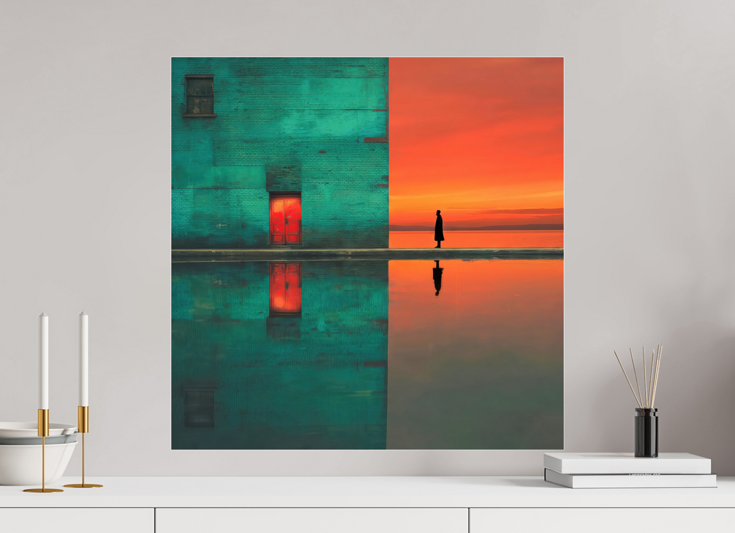 60 x 60 cm, Acrylglas glänzend standard Schwelle zum Meer