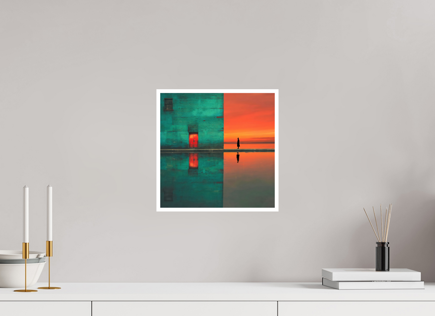 30 x 30 cm, Fine Art Print Hahnemühle Baryta Schwelle zum Meer—Wandkunst, Fine Art Print, Leinwand, Acryldruck, Alu-Dibond