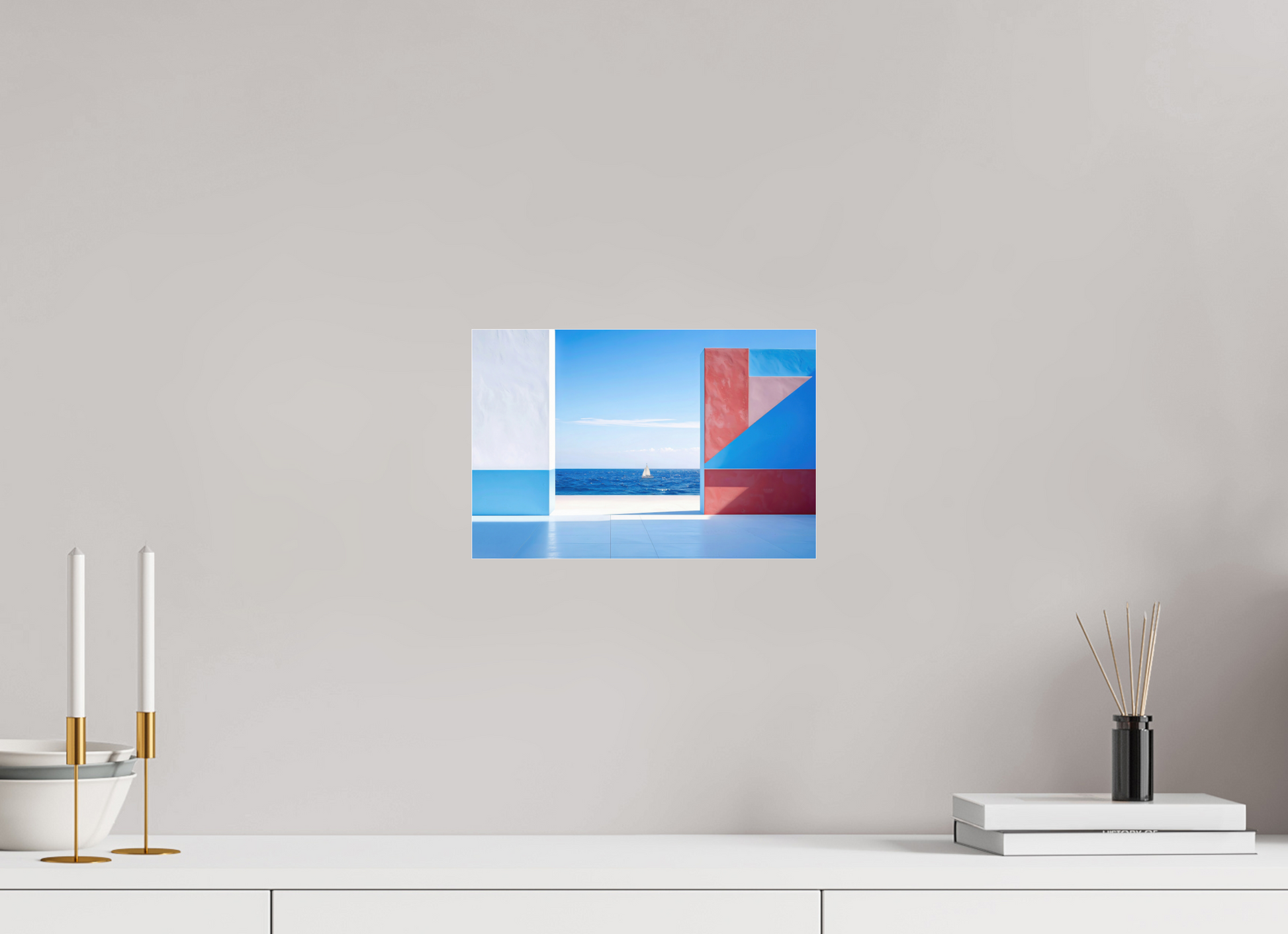 30 x 20 cm, Acrylglas glänzend standard Mauer am Meer-03