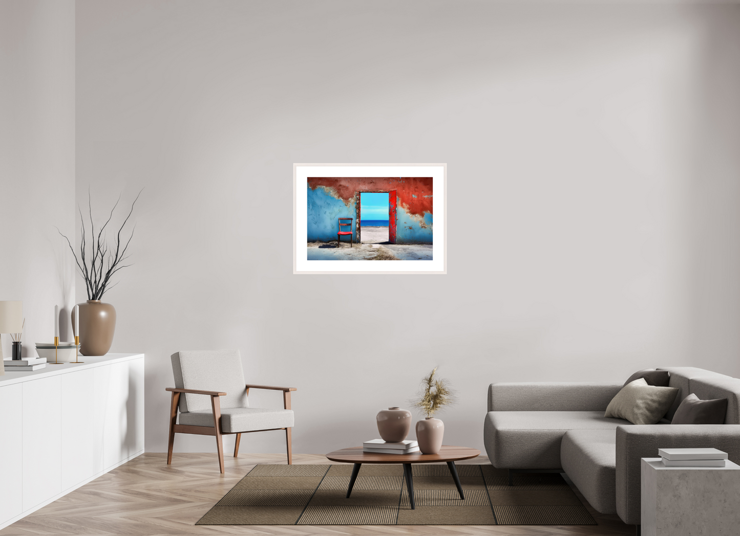 90 x 60 cm, Fine Art Print gerahmt Meeresblick-03