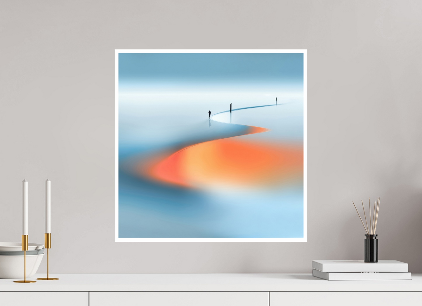 50 x 50 cm, Fine Art Print Hahnemühle Baryta Weg der Gezeiten - square