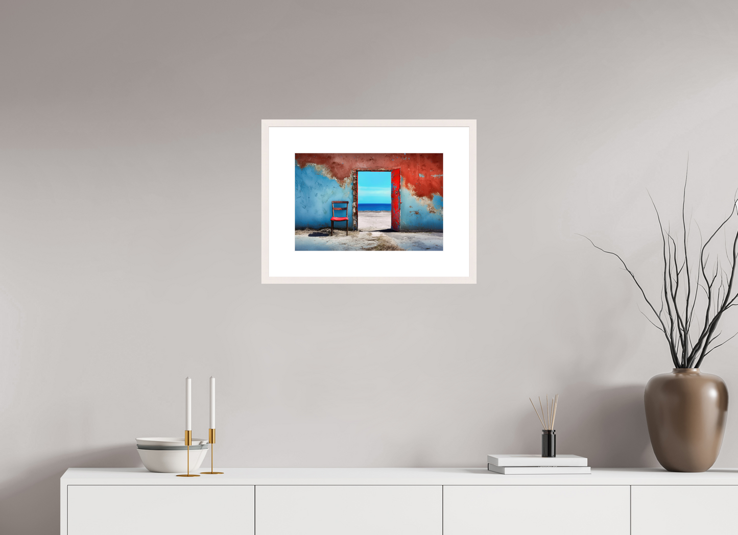 45 x 30 cm, Fine Art Print gerahmt Meeresblick-03