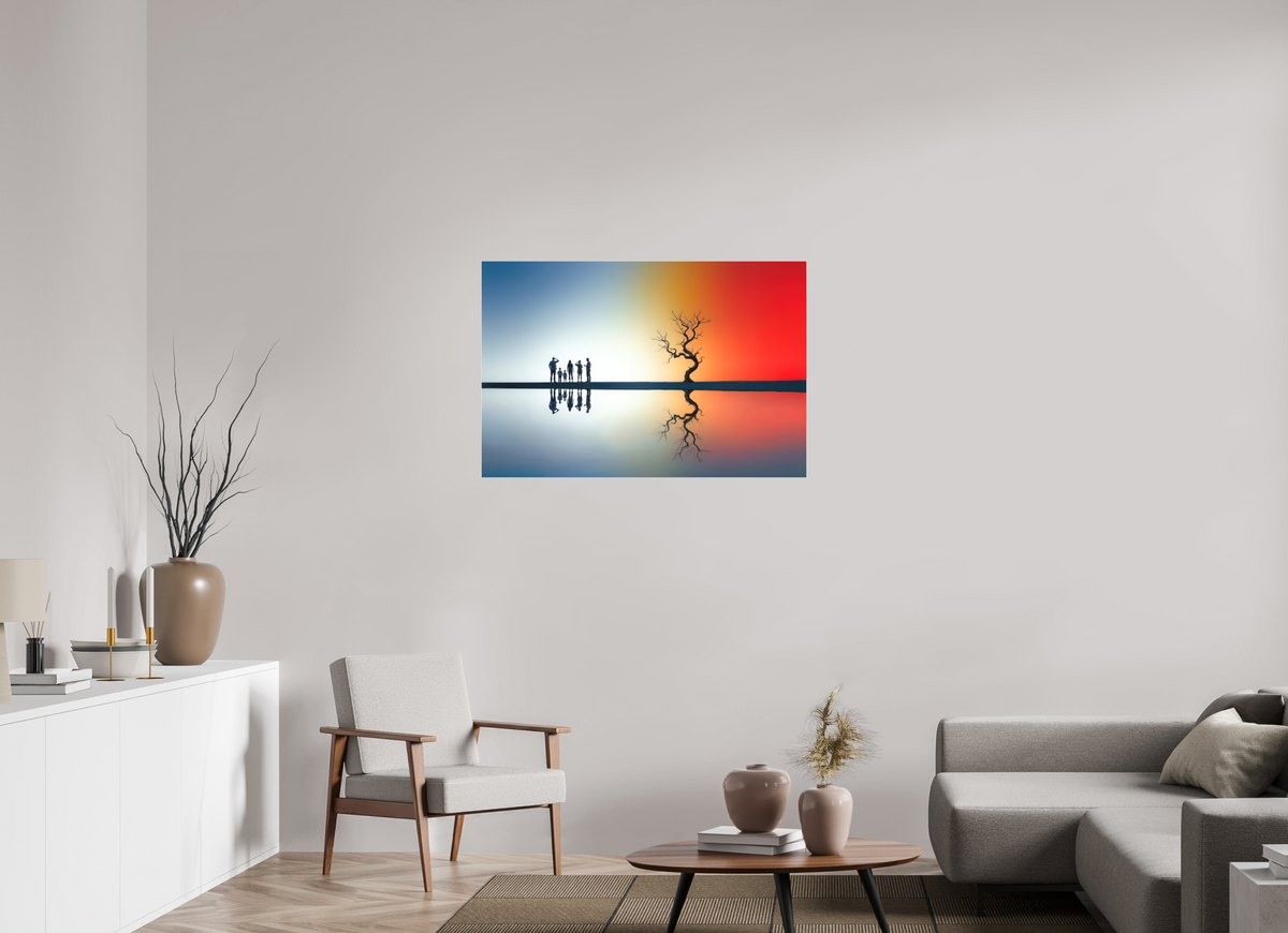 105 x 70 cm, Fine Art Pigmentdruck hinter Acrylglas Begegnung am stillen Meer—Wandkunst, Fine Art Print, Leinwand, Acryldruck, Alu-Dibond