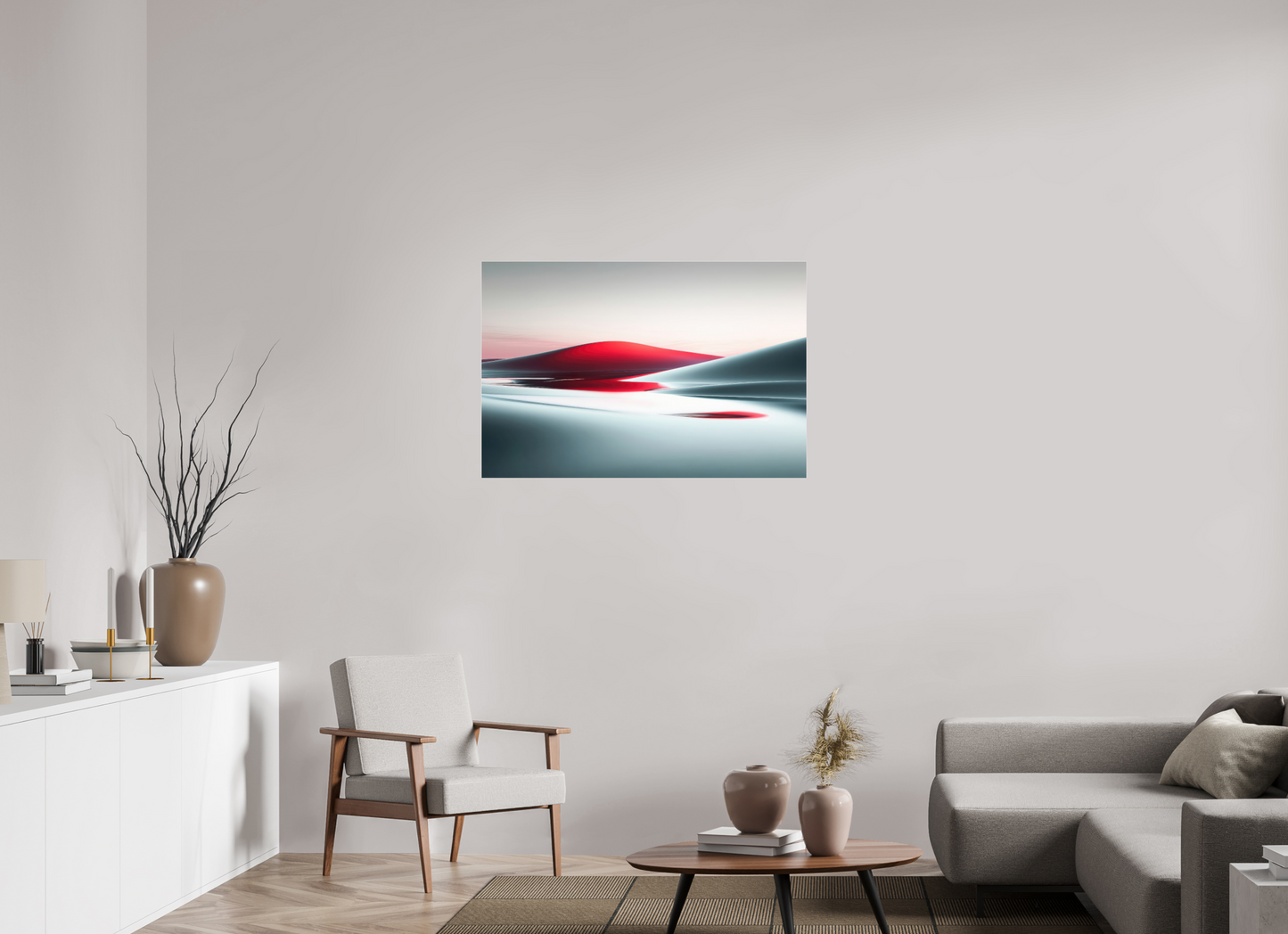 105 x 70 cm, Acrylglas glänzend standard Die Stille der Dünen-06—Wandkunst, Fine Art Print, Leinwand, Acryldruck, Alu-Dibond