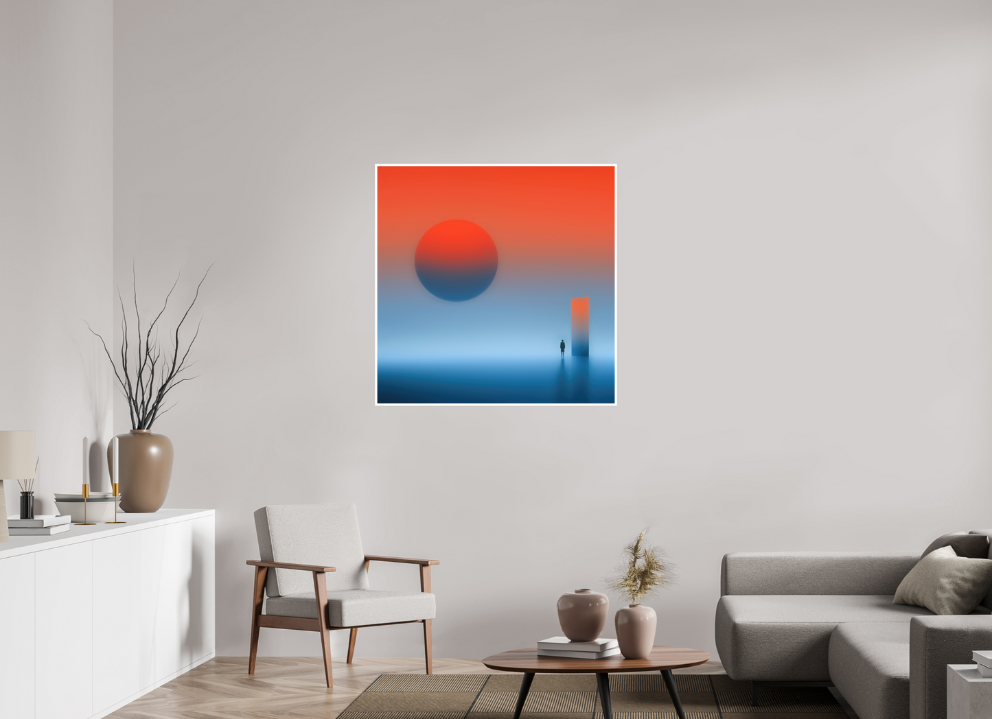 100 x 100 cm, Fine Art Print Hahnemühle Baryta Passage ins Abendrot