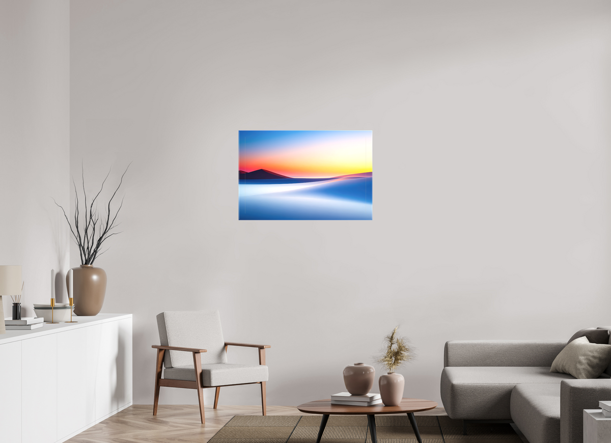 90 x 60 cm, Leinwand glänzend Die Stille der Dünen-02—Wandkunst, Fine Art Print, Leinwand, Acryldruck, Alu-Dibond