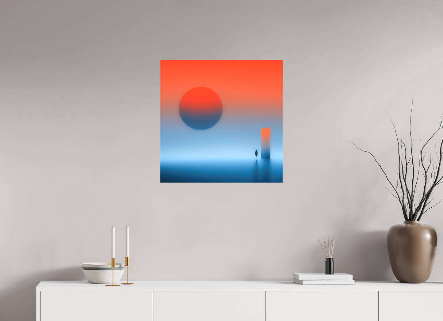 60 x 60 cm, Leinwand glänzend Passage ins Abendrot