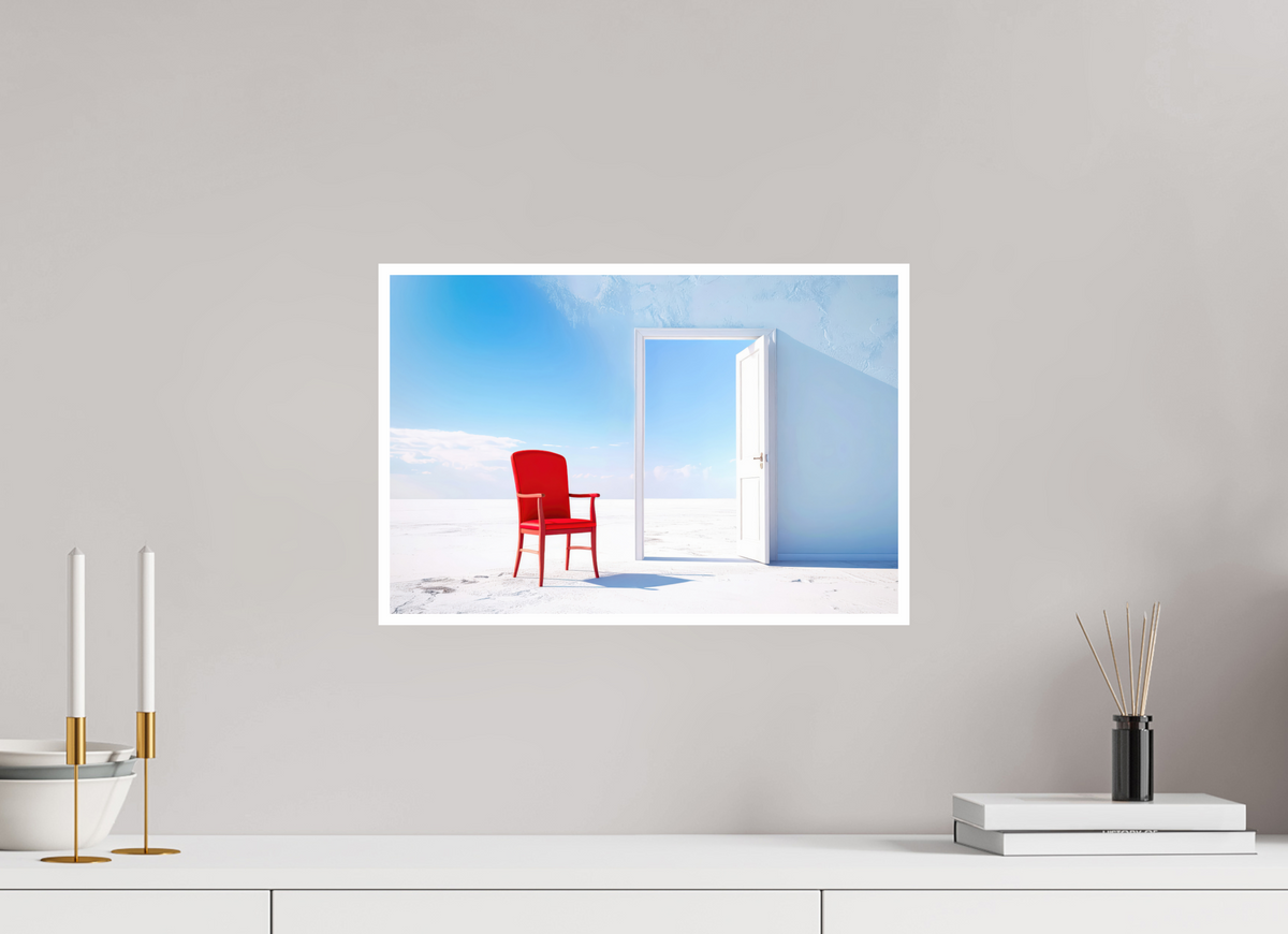 45 x 30 cm, Fine Art Print Hahnemühle Baryta Blick durch die Tür surreal-02—Wandkunst, Fine Art Print, Leinwand, Acryldruck, Alu-Dibond