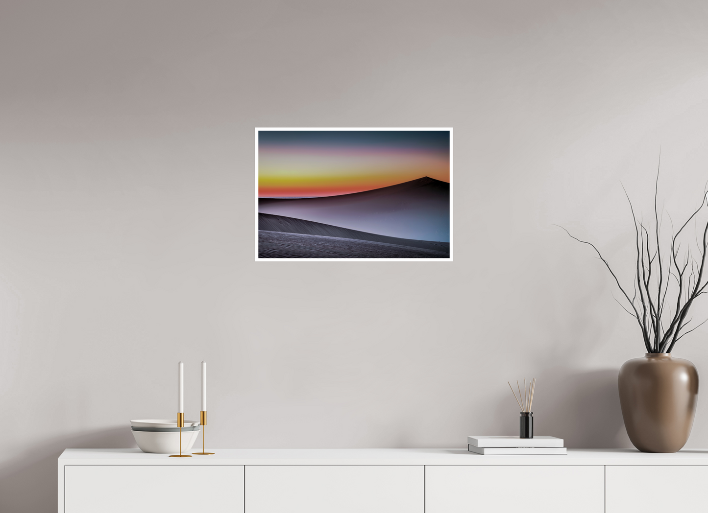 60 x 40 cm, Fine Art Print Hahnemühle Baryta Dämmerung über der Düne