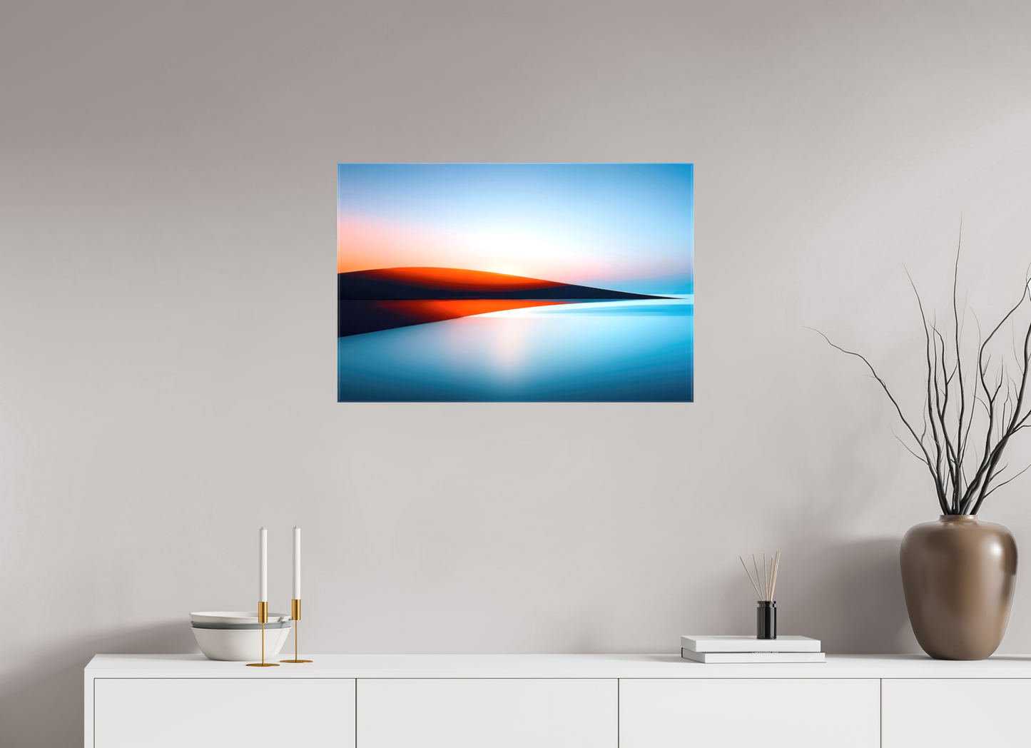 75 x 50 cm, Leinwand glänzend Lichtlinie am Horizont-01