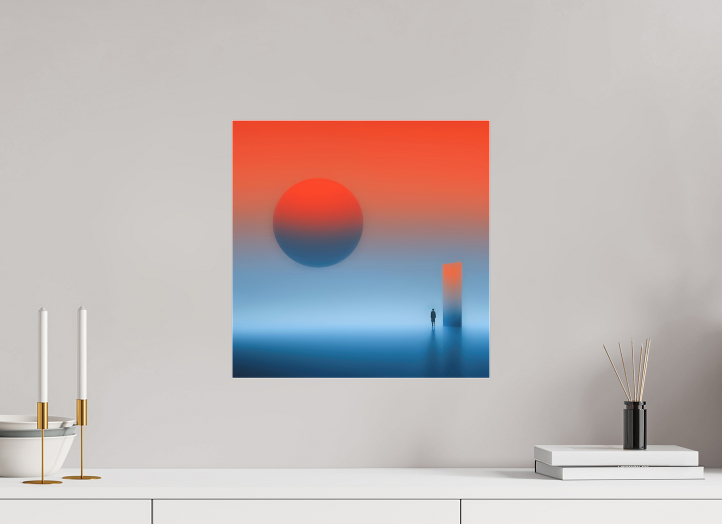 40 x 40 cm, Fine Art Pigmentdruck hinter Acrylglas Passage ins Abendrot