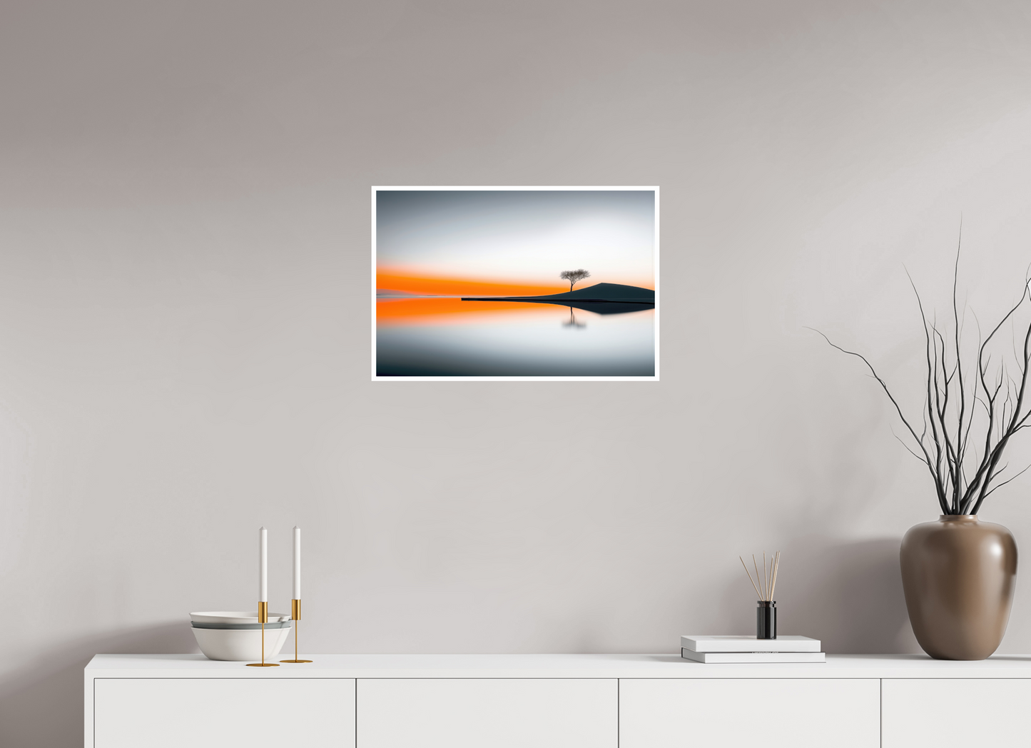 60 x 40 cm, Fine Art Print Hahnemühle Baryta Uferlinie im Morgenlicht