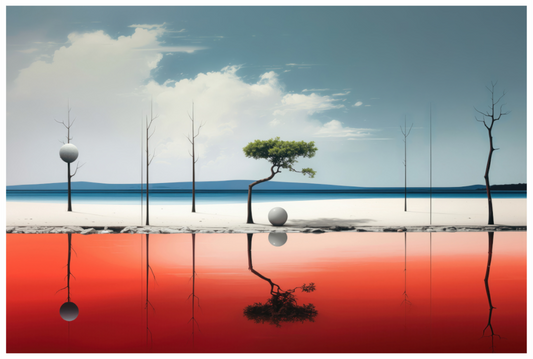 Main image Balance am Rand des Wassers—Wandkunst, Fine Art Print, Leinwand, Acryldruck, Alu-Dibond