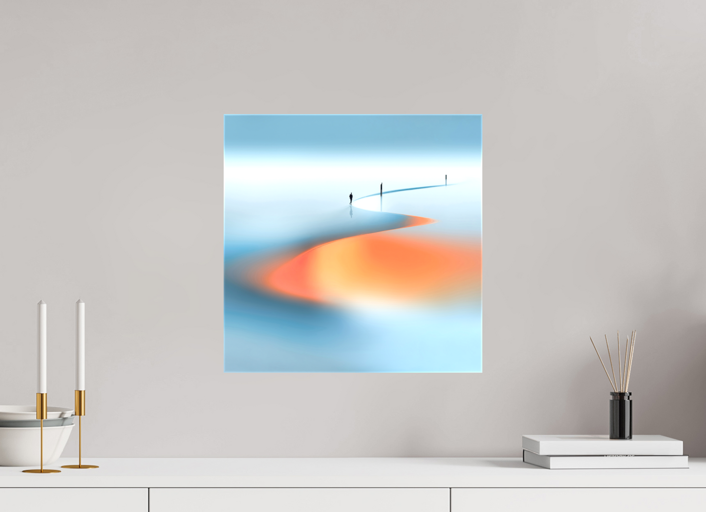 40 x 40 cm, Leinwand glänzend Weg der Gezeiten - square