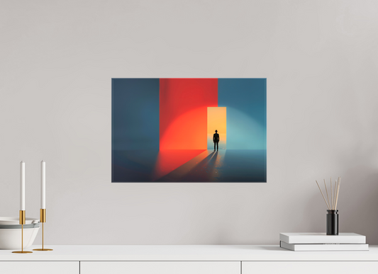 45 x 30 cm, Leinwand glänzend Tor zum Meer-03—Wandkunst, Fine Art Print, Leinwand, Acryldruck, Alu-Dibond