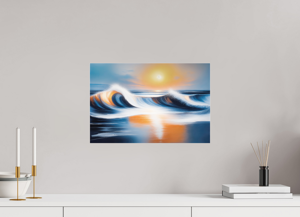 45 x 30 cm, Fine Art Pigmentdruck hinter Acrylglas Dialog der Wellen—Wandkunst, Fine Art Print, Leinwand, Acryldruck, Alu-Dibond
