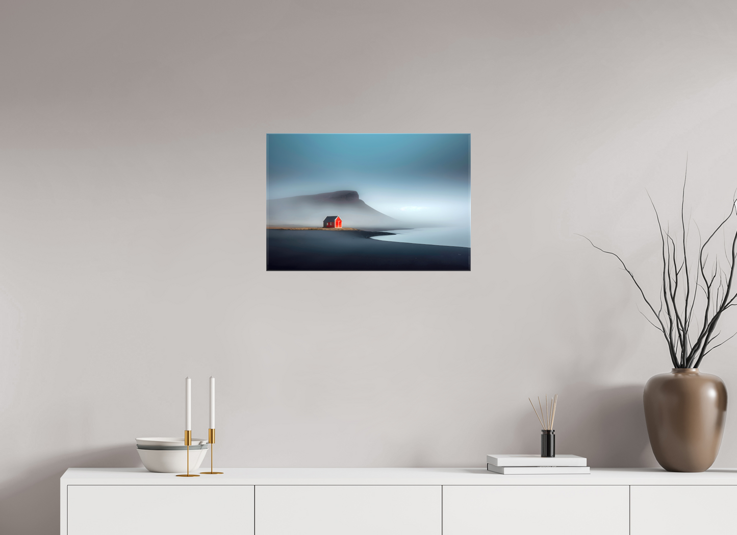 60 x 40 cm, Leinwand glänzend Haus am Meer-01