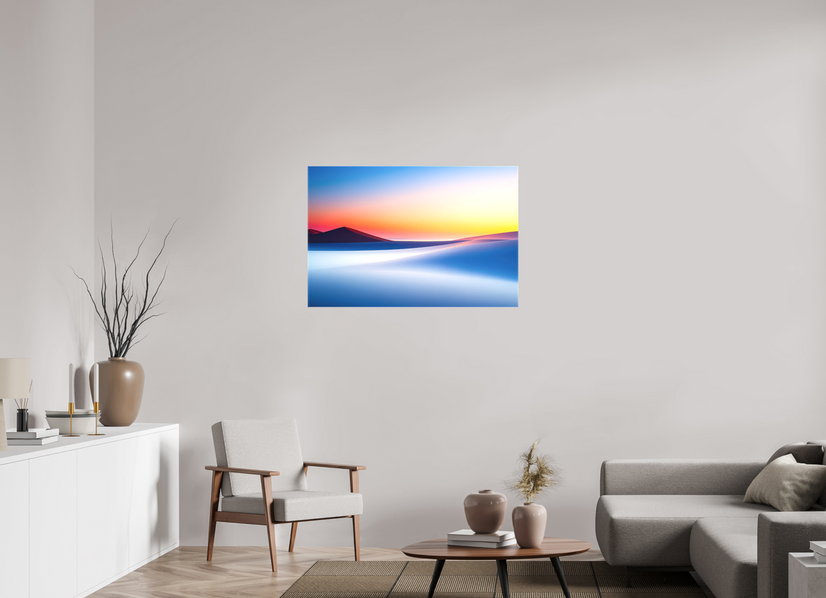 105 x 70 cm, Leinwand glänzend Die Stille der Dünen-02—Wandkunst, Fine Art Print, Leinwand, Acryldruck, Alu-Dibond