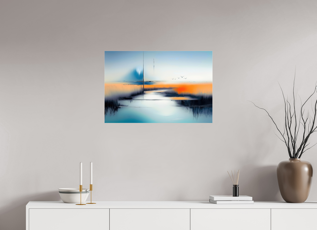 75 x 50 cm, Acrylglas glänzend standard Salzwiese im schwebenden Licht—Wandkunst, Fine Art Print, Leinwand, Acryldruck, Alu-Dibond