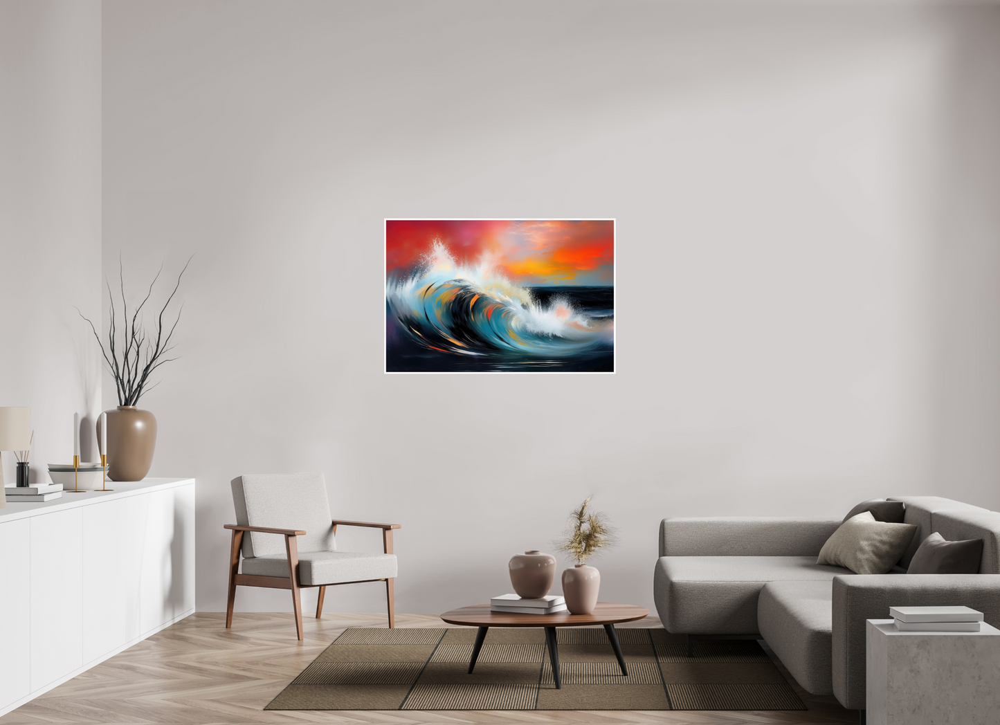 120 x 80 cm, Fine Art Print Hahnemühle Baryta Glühende Brandung