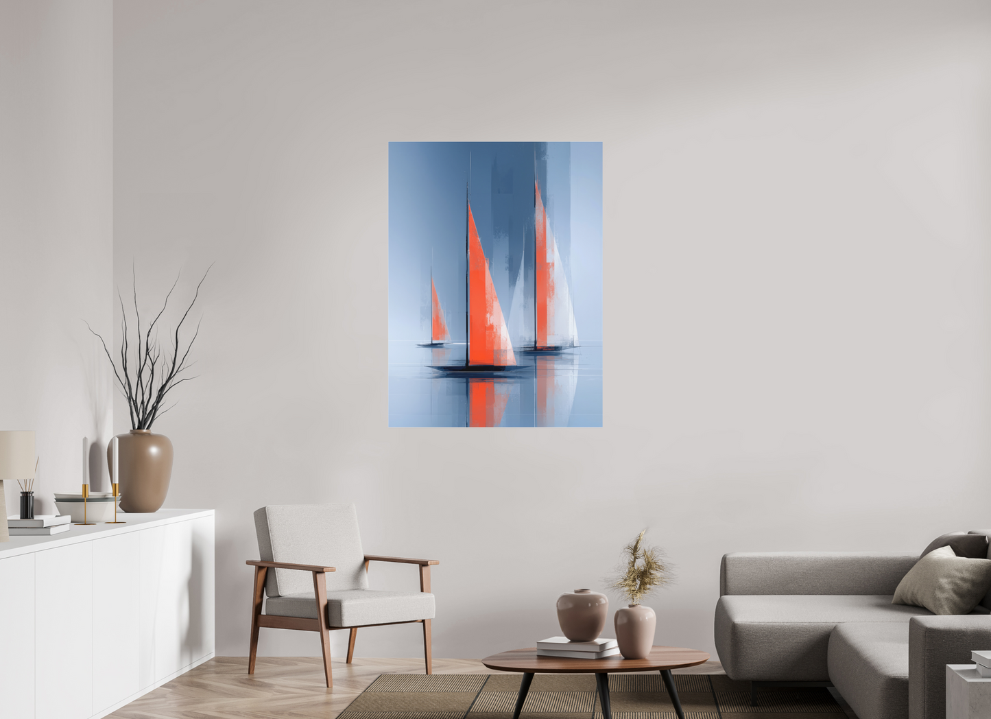 90 x 120 cm, Fine Art Pigmentdruck hinter Acrylglas Orange Zeichen