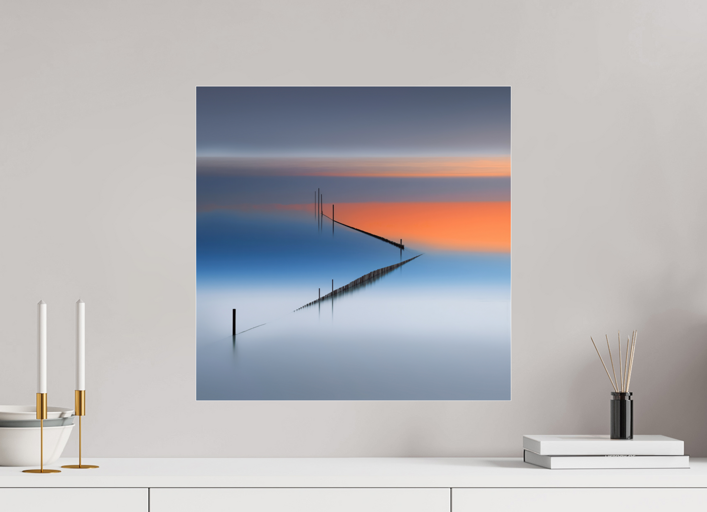 50 x 50 cm, Acrylglas glänzend standard Stille Linien