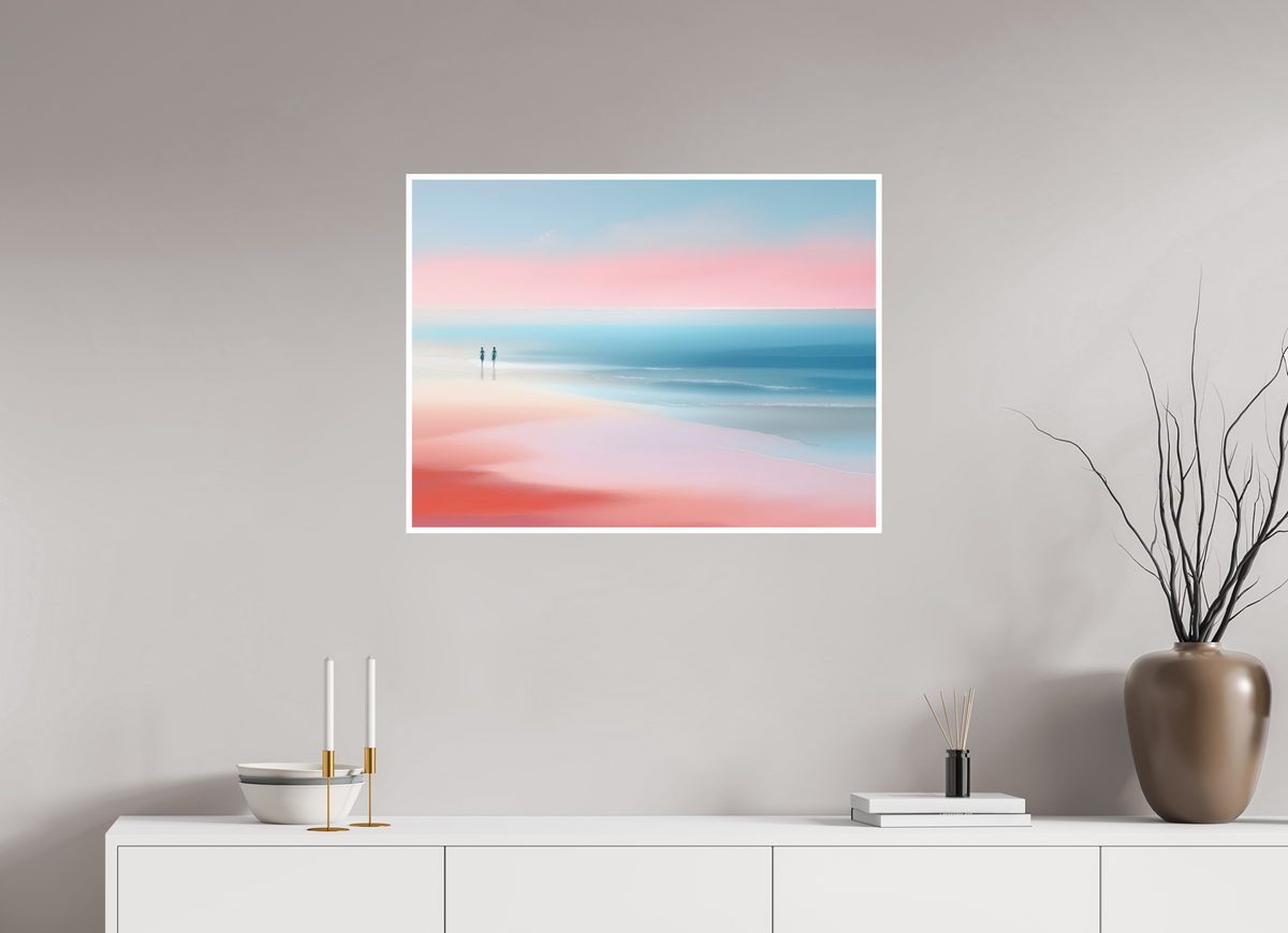 80 x 60 cm, Fine Art Print Hahnemühle Baryta Zwei Frauen am Meer—Wandkunst, Fine Art Print, Leinwand, Acryldruck, Alu-Dibond