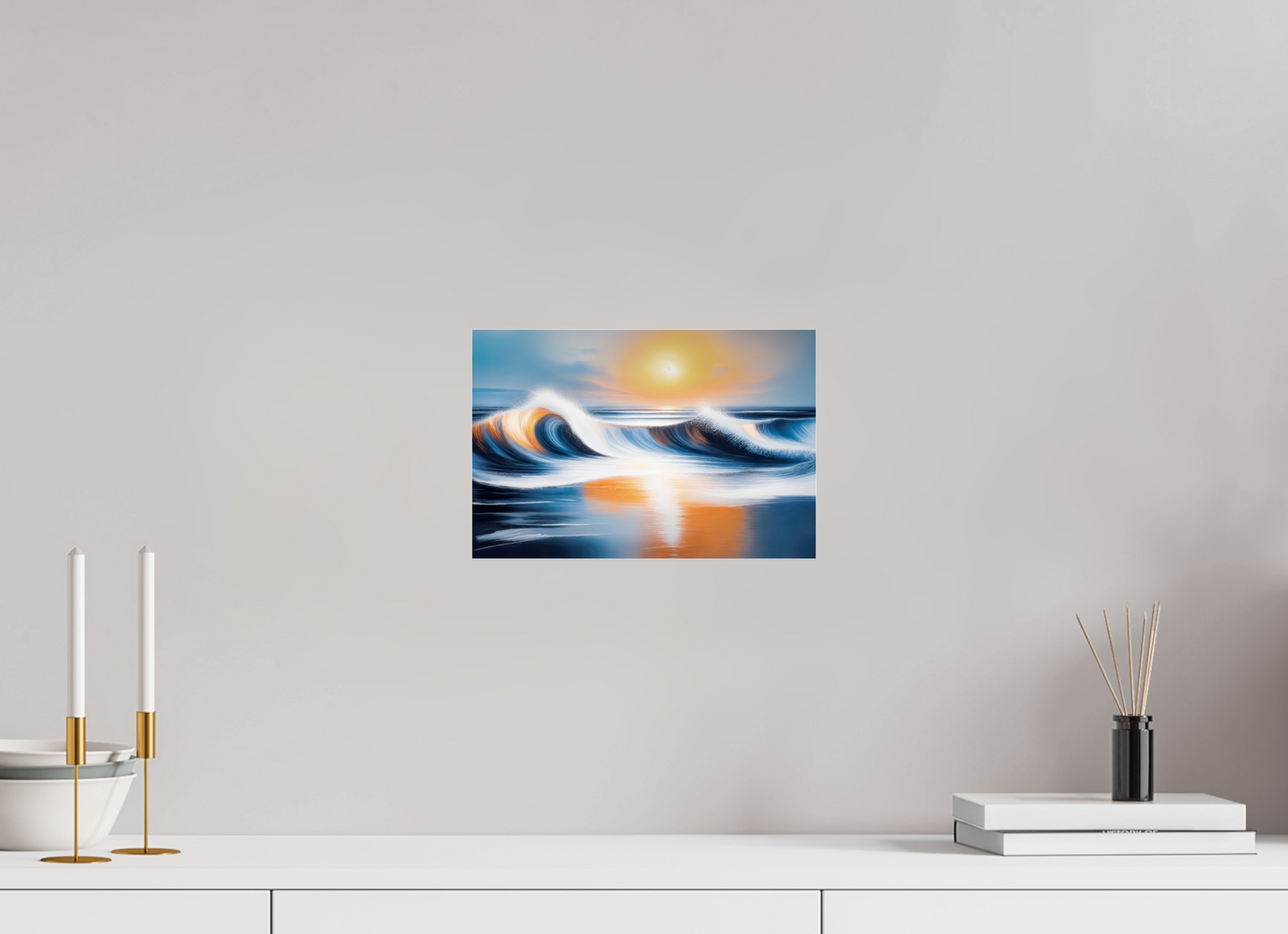 30 x 20 cm, Acrylglas glänzend standard Dialog der Wellen