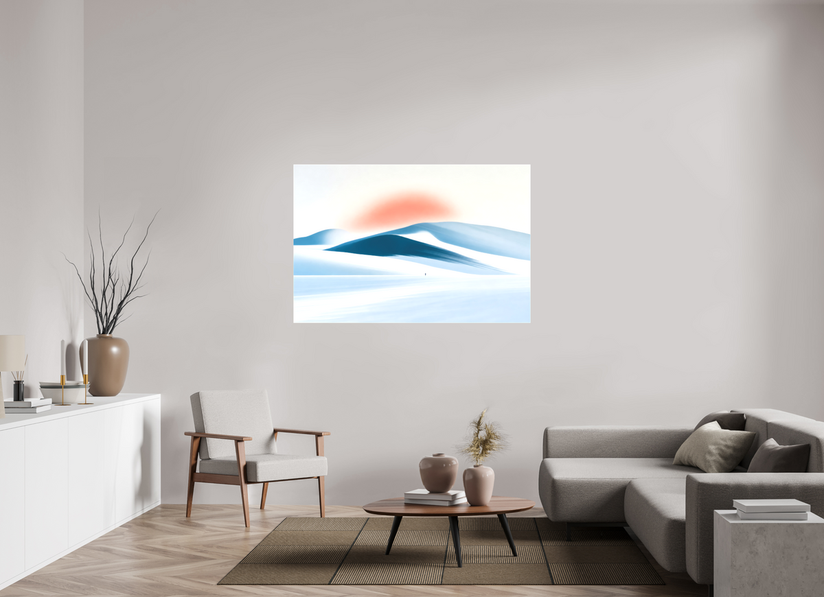 150 x 100 cm, Leinwand glänzend Spur in der Stille