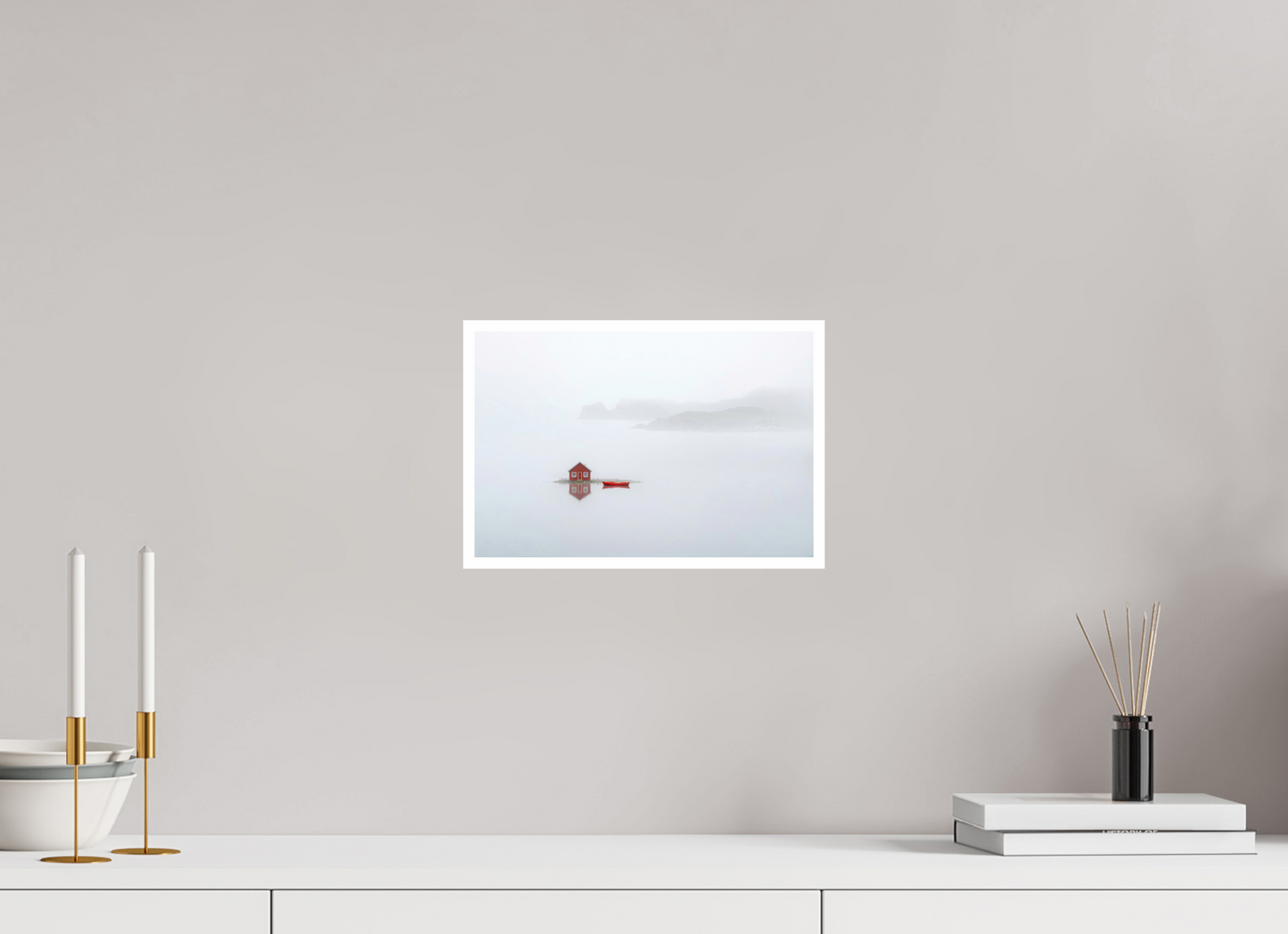 30 x 20 cm, Fine Art Print Hahnemühle Baryta Im Küstennebel ein Zuhause--Wandbild, Wandkunst, Fine Art Print, Leinwand, Acryldruck, Alu-Dibond