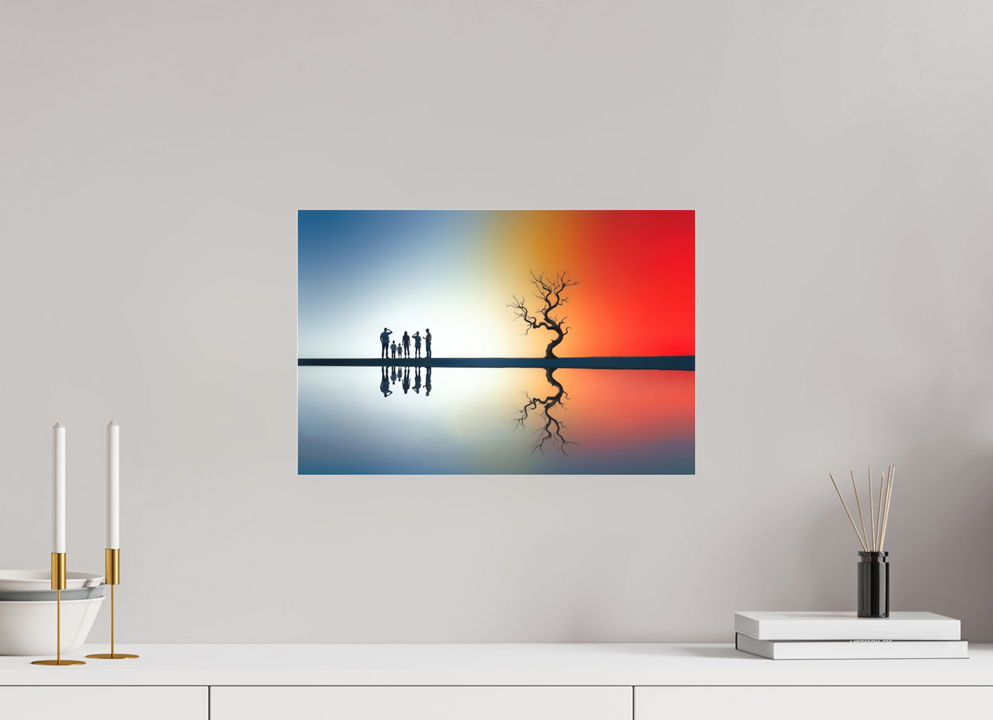 45 x 30 cm, Fine Art Pigmentdruck hinter Acrylglas Begegnung am stillen Meer