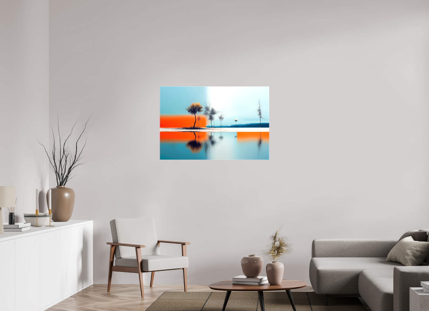 105 x 70 cm, Leinwand glänzend Horizont der Gegensätze