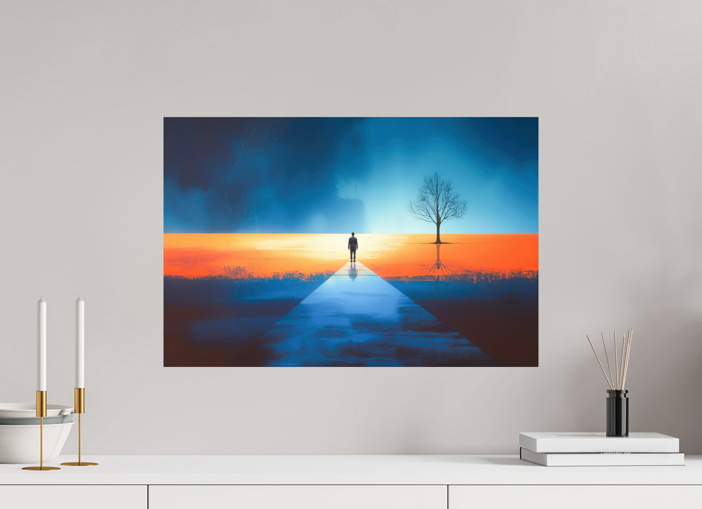 60 x 40 cm, Druck auf Alu-Dibond Der Pfad ins Zwischenlicht