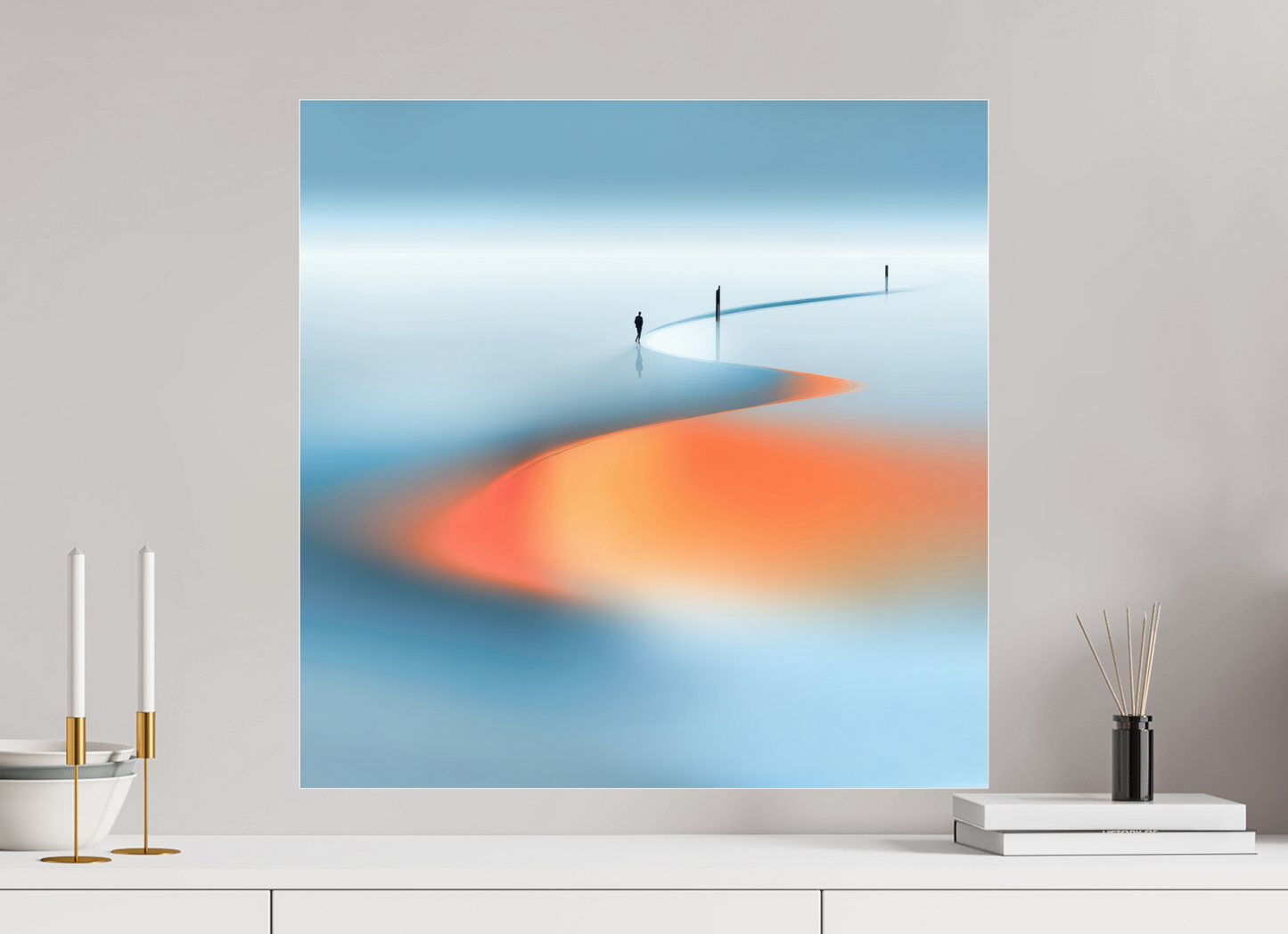 60 x 60 cm, Acrylglas glänzend standard Weg der Gezeiten - square