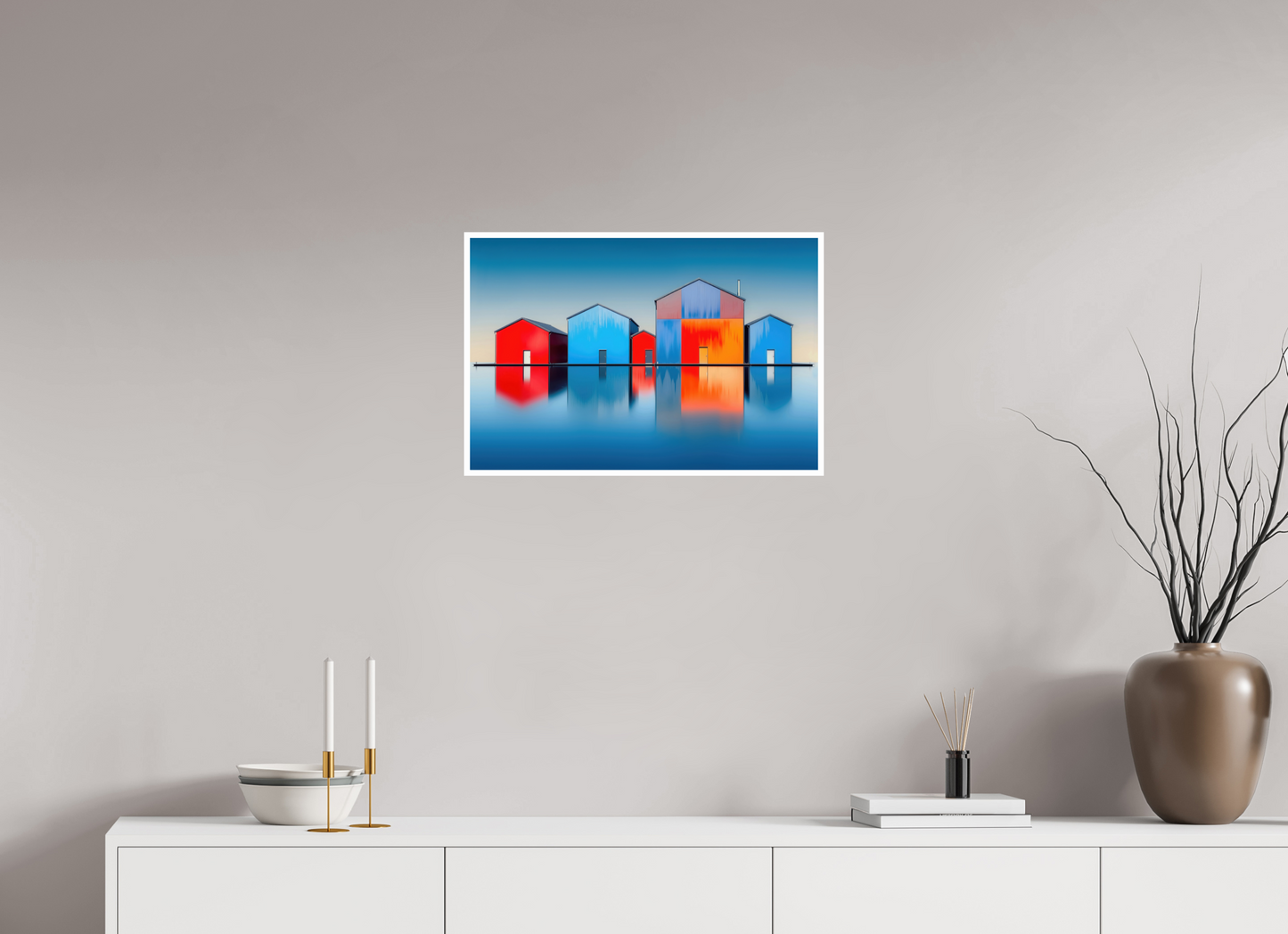 60 x 40 cm, Fine Art Print Hahnemühle Baryta Farbklang am Wasser