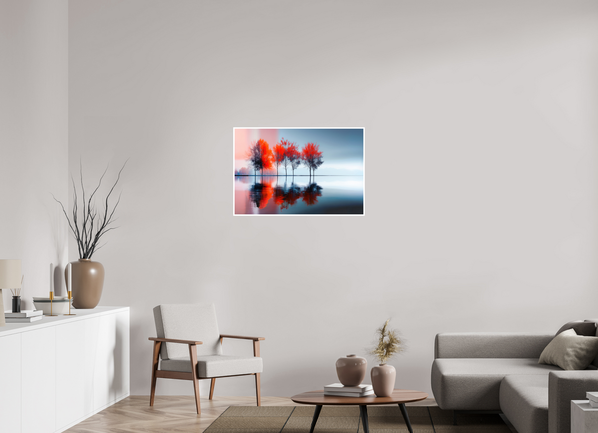 90 x 60 cm, Fine Art Print Hahnemühle Baryta Stille in Rot—Wandkunst, Fine Art Print, Leinwand, Acryldruck, Alu-Dibond