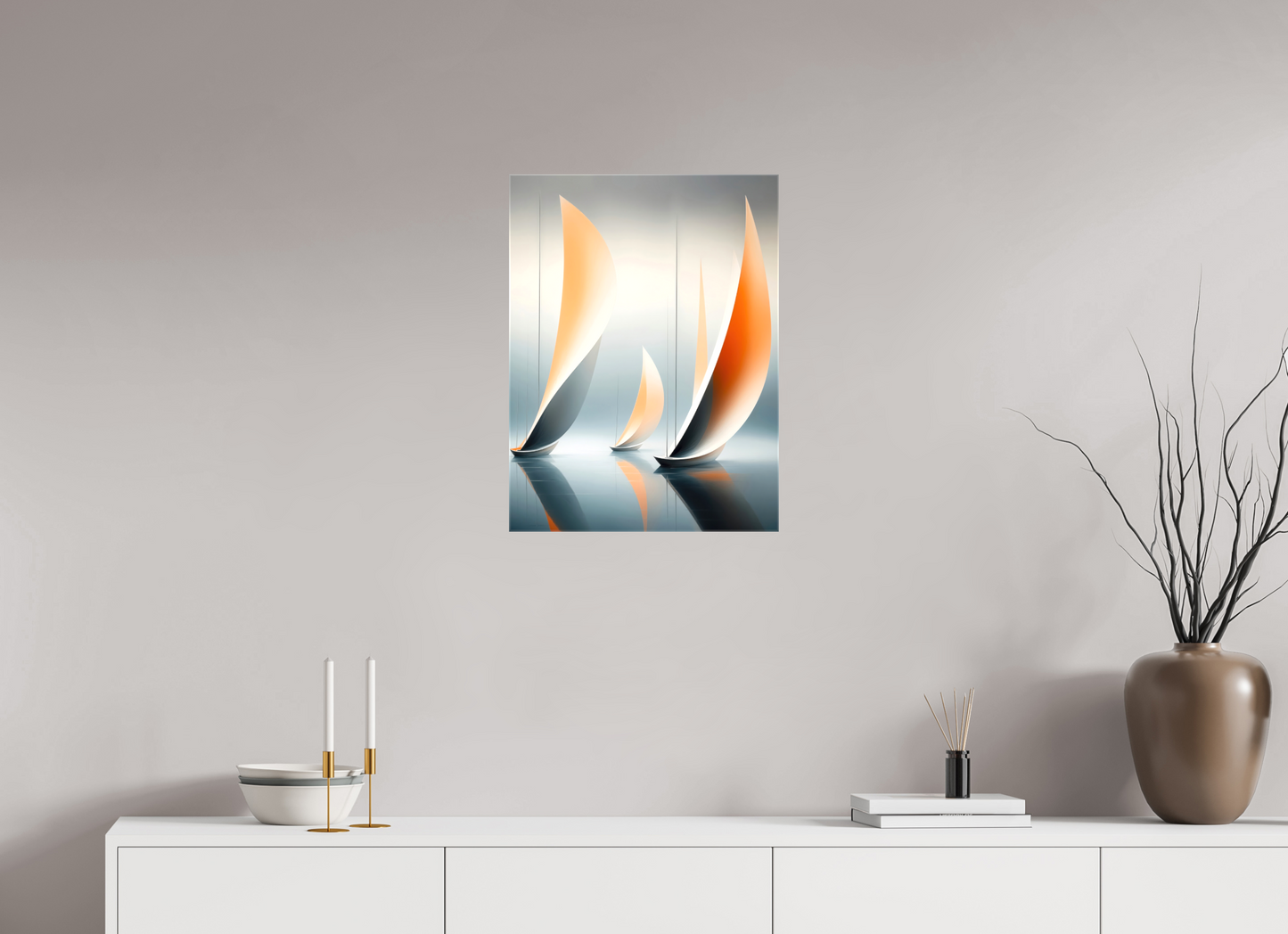 45 x 60 cm, Leinwand glänzend Drei im Licht