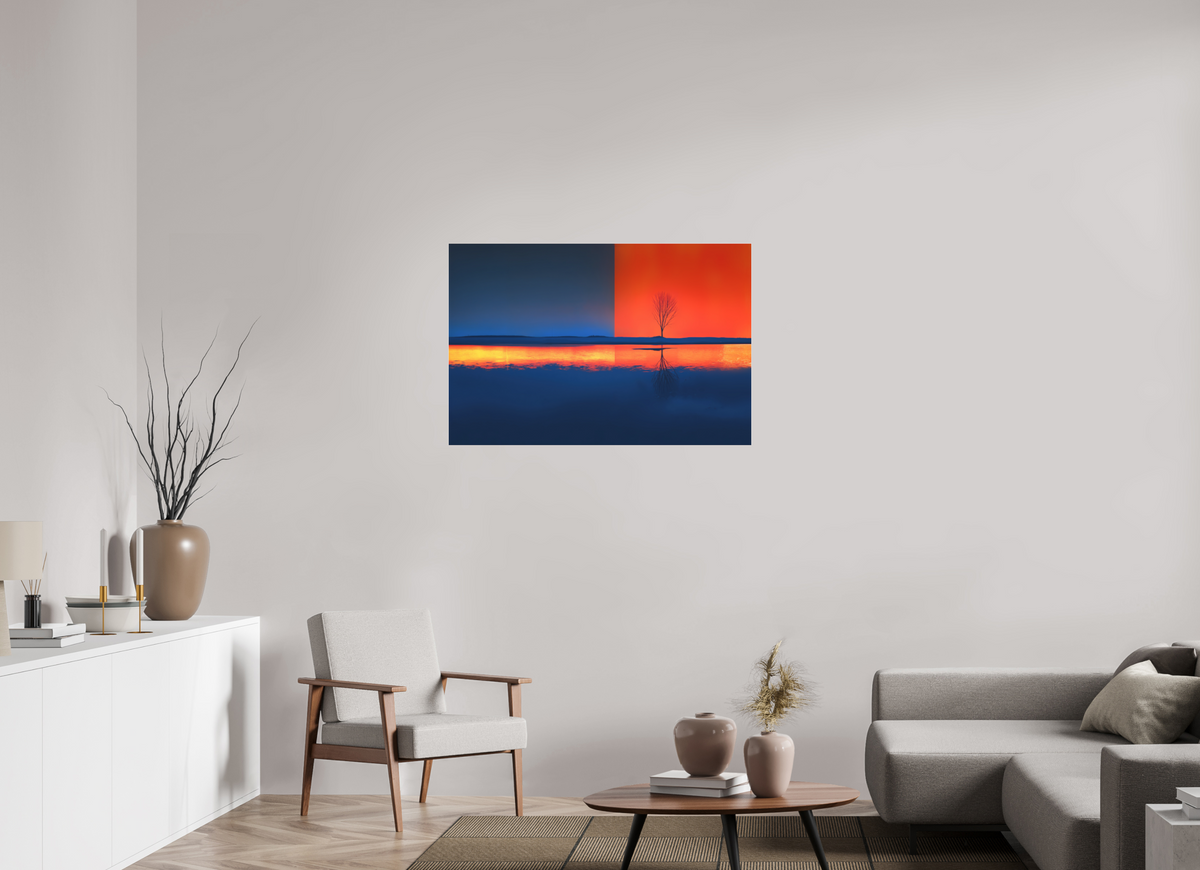 105 x 70 cm, Fine Art Pigmentdruck hinter Acrylglas Grenze des Lichts—Wandkunst, Fine Art Print, Leinwand, Acryldruck, Alu-Dibond