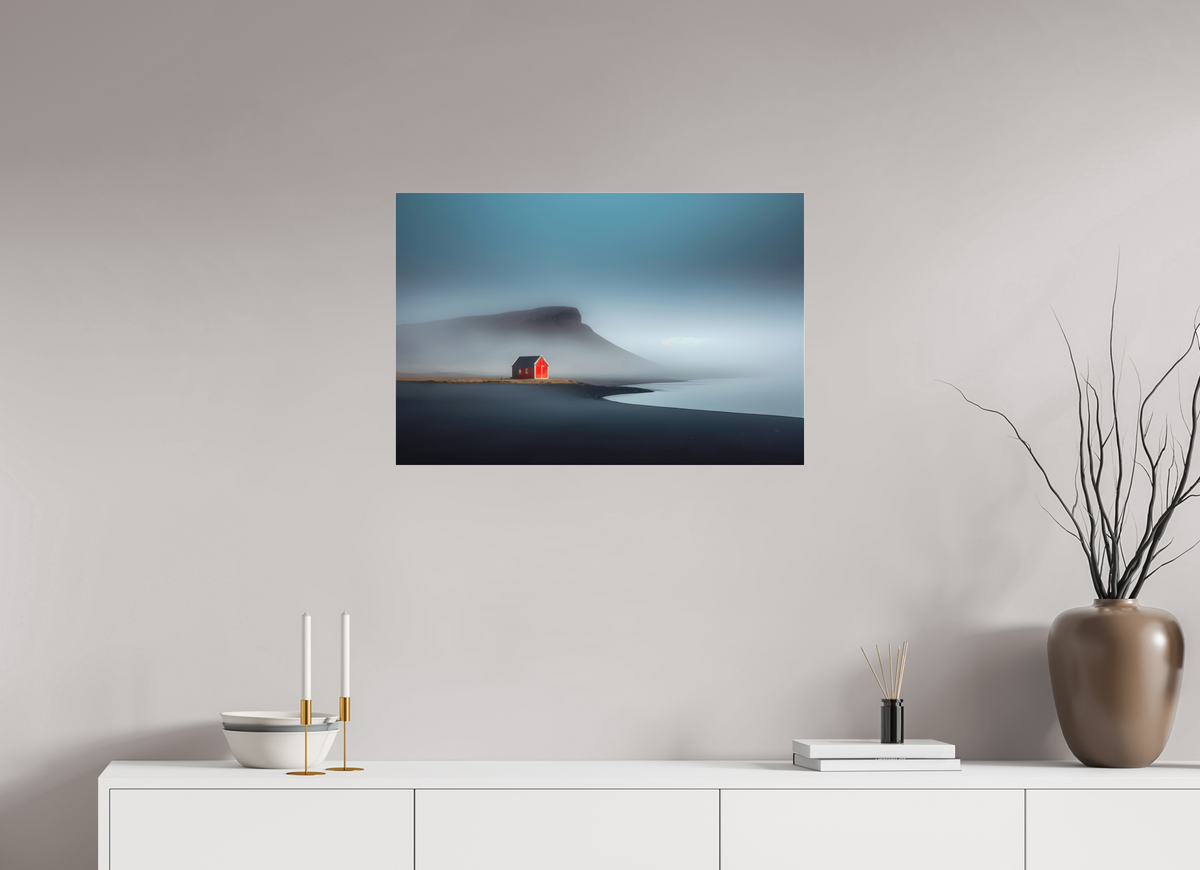 75 x 50 cm, Fine Art Pigmentdruck hinter Acrylglas Haus am Meer-01—Wandkunst, Fine Art Print, Leinwand, Acryldruck, Alu-Dibond