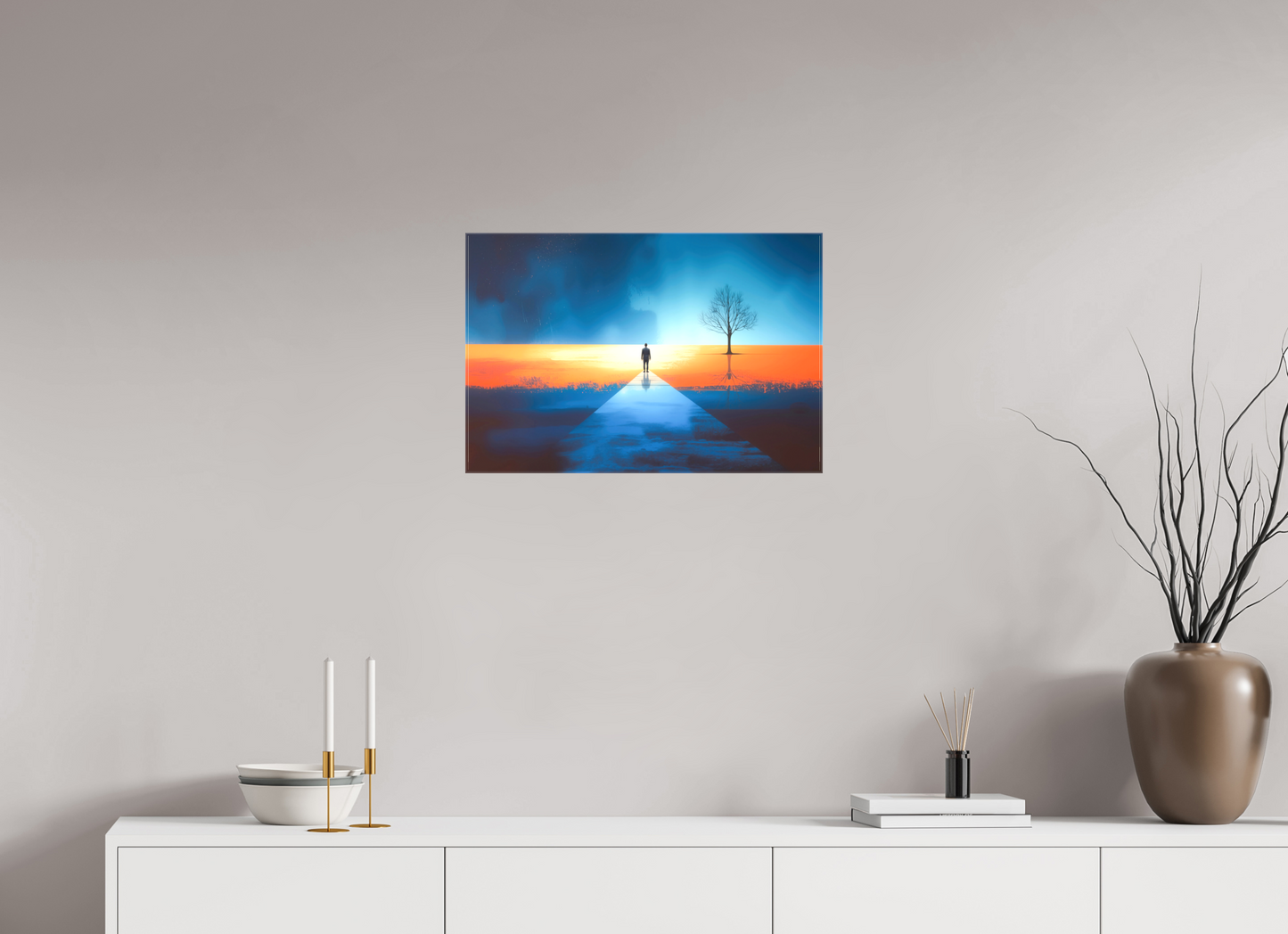 60 x 40 cm, Leinwand glänzend Der Pfad ins Zwischenlicht