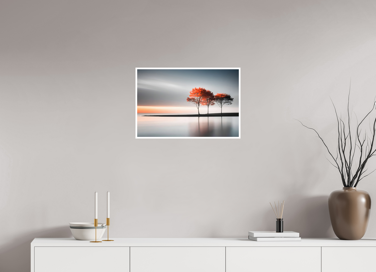 60 x 40 cm, Fine Art Print Hahnemühle Baryta Stille am Ufer-02—Wandkunst, Fine Art Print, Leinwand, Acryldruck, Alu-Dibond