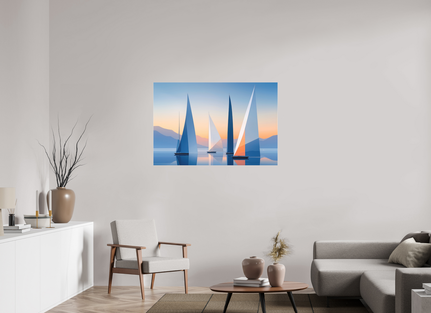 120 x 80 cm, Fine Art Pigmentdruck hinter Acrylglas Segel der Stille