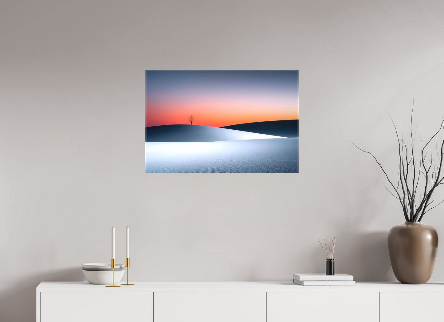 75 x 50 cm, Leinwand glänzend Kälte und Glut