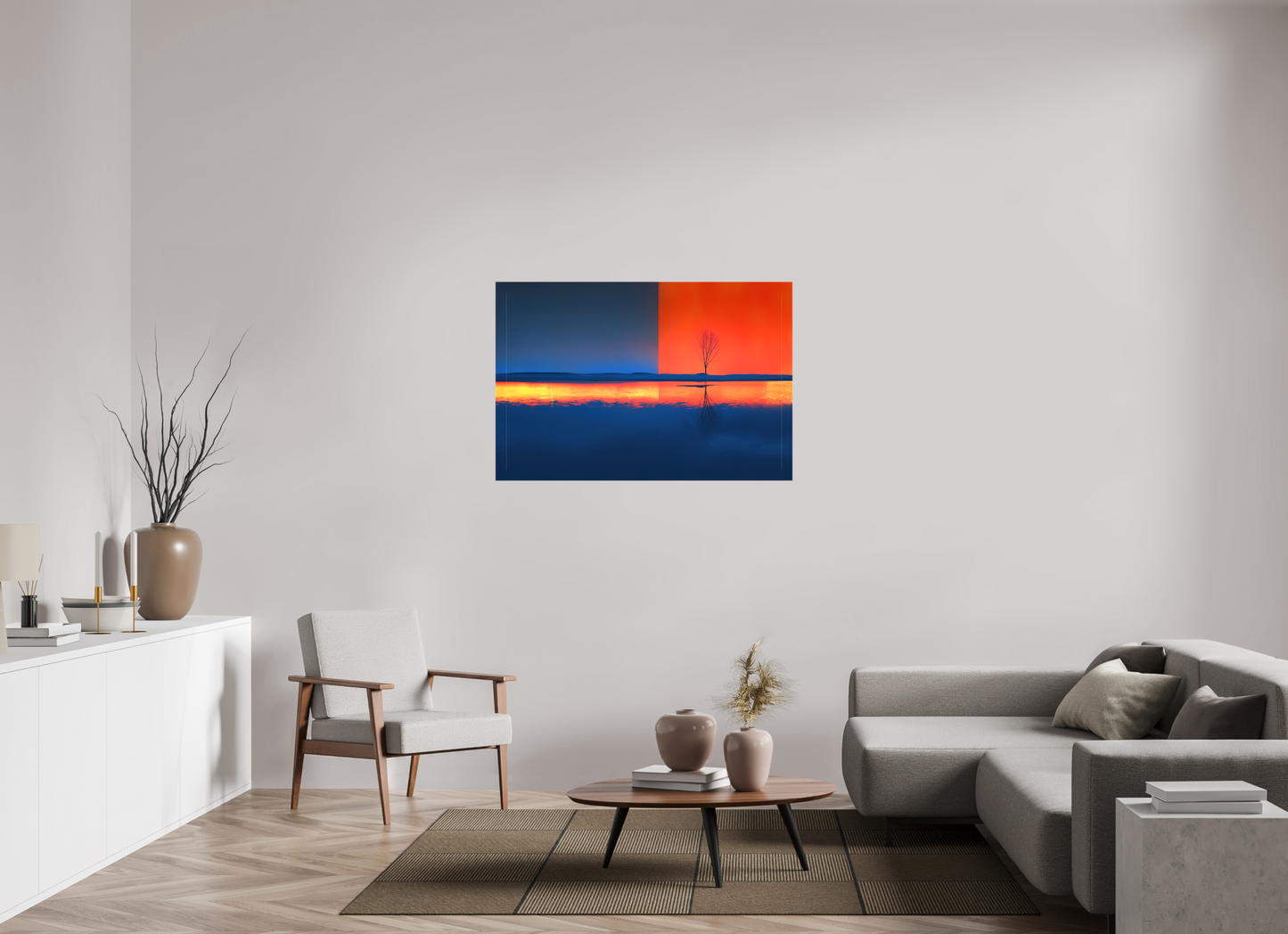 120 x 80 cm, Leinwand glänzend Grenze des Lichts