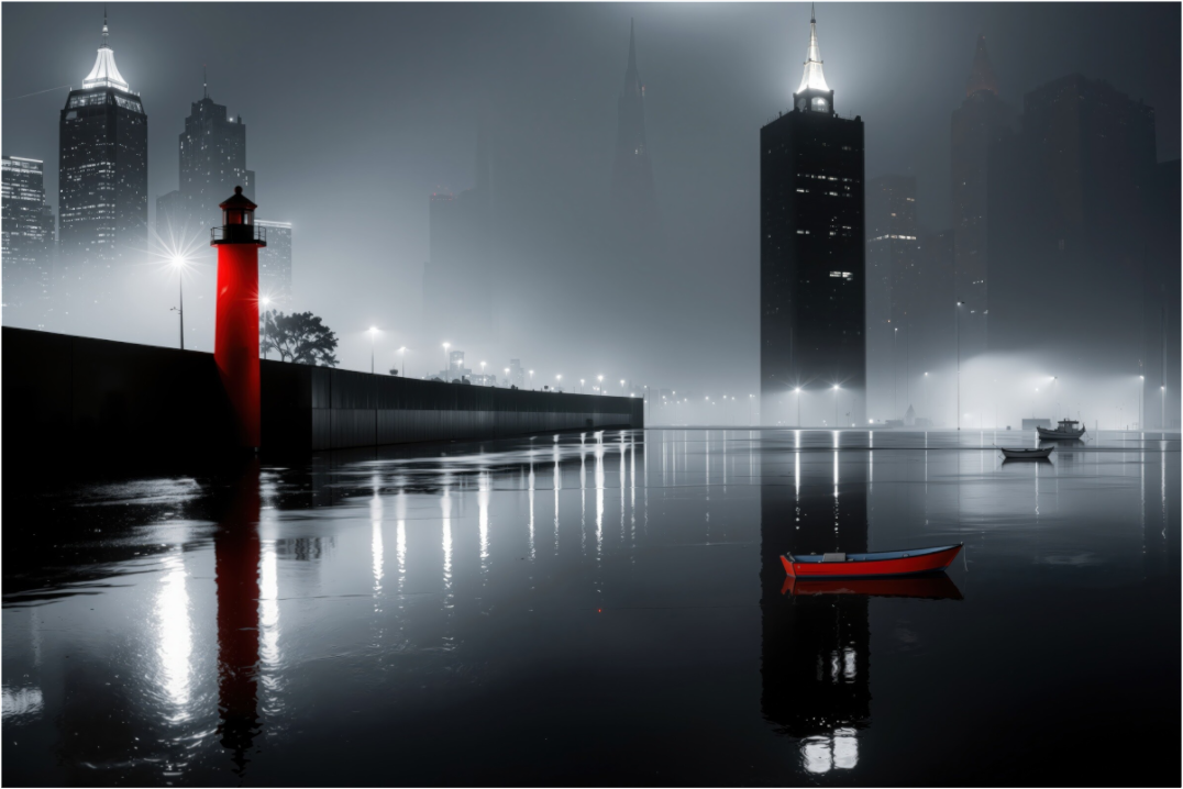 Main image Hafenstadt bei Nacht -noir city- 01